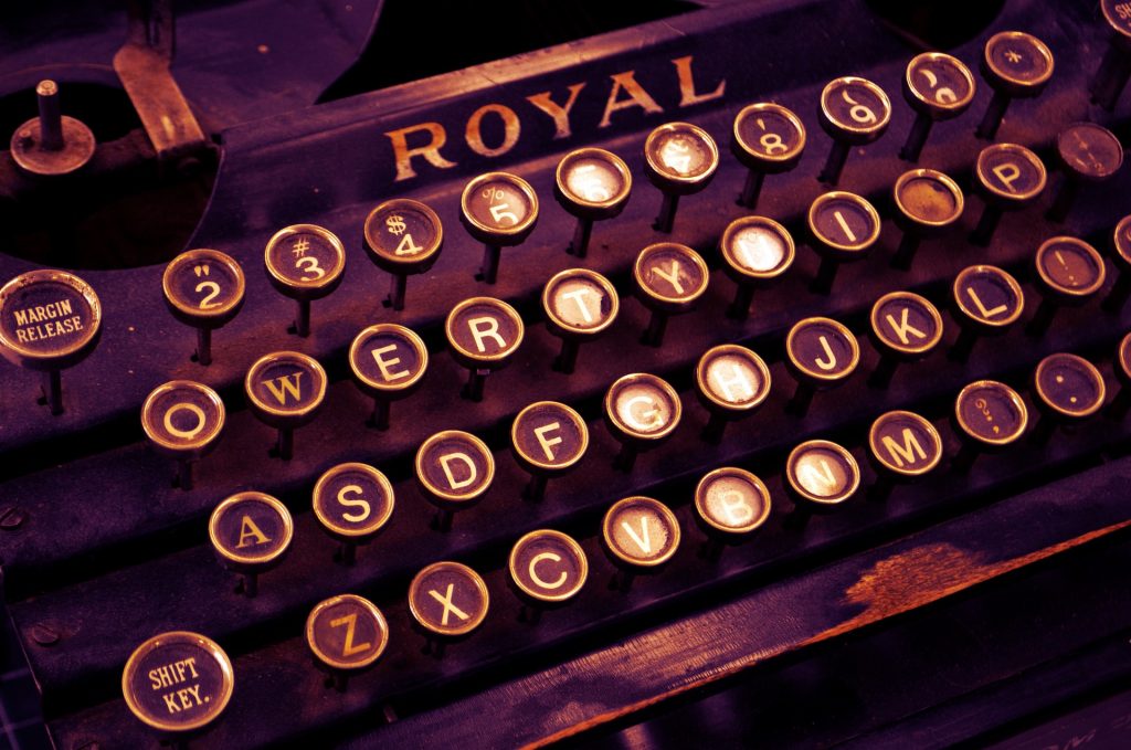 Teclado de máquina de escribir Royal